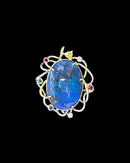 SOLD   -     Platinum & 18ct YG Black Opal Pendant