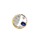 (SOLD)   Platinum & 18ct Rose Gold Sapphire & Diamond Pendant