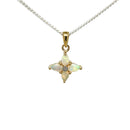 9ct YG Solid White Opal Pendant
