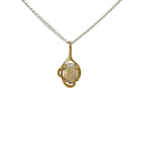 SOLD - 9ct YG Solid White Opal Pendant