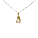 9ct YG Solid White Opal Pendant