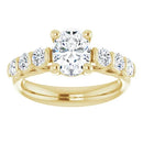 18ct White Gold -  Oval & Round cut Lab Grown Accented Diamond Ring