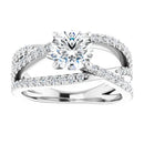 18ct Yellow Gold - Round cut Lab Grown Diamond Accented Ring