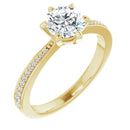 18ct White old -G Round cut Lab Grown Accented Diamond Ring