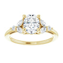 18ct White Gold - Oval & Marquise & Round cut Lab Grown Accented Diamond Ring