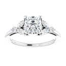 18ct Yellow Gold - Cushion & Marquise & Round cut Lab Grown Accented Diamond Ring