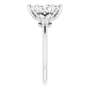 18ct Yellow Gold - Marquise & Round cut Lab Grown Accented Diamond Ring