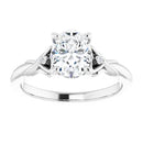 18ct Yellow Gold - Oval & Round cut Lab Grown Accented Diamond Ring