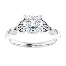 18ct White Gold - Round cut Lab Grown Accented Diamond Ring