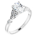 18ct Yellow Gold - Oval & Round cut Lab Grown Accented Diamond Ring