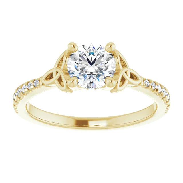 18ct WG Round cut Lab Grown Accented Diamond Ring