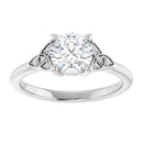 18ct White Gold - Round cut Lab Grown Accented Diamond Ring
