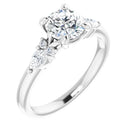 18ct Yellow Gold - Round & Marquise cut Lab Grown Accented Diamond Ring