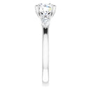 18ct Yellow Gold - Round & Marquise cut Lab Grown Accented Diamond Ring