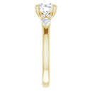 18ct Yellow Gold - Round & Marquise cut Lab Grown Accented Diamond Ring