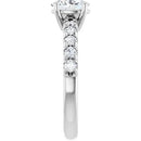 18ct Yellow Gold - Oval  & Round cut Lab Grown Accented Diamond Ring