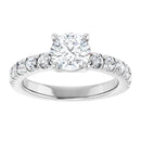 18ct White Gold - Round cut Lab Grown Accented Diamond Ring