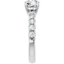18ct White Gold - Round cut Lab Grown Accented Diamond Ring