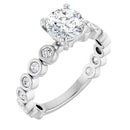 18ct White Gold - Round cut Lab Grown Accented Diamond Ring