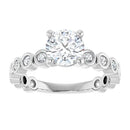 18ct White Gold - Round cut Lab Grown Accented Diamond Ring