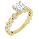 18ct White Gold - Round cut Lab Grown Accented Diamond Ring