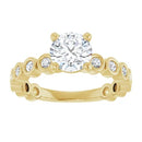 18ct White Gold - Round cut Lab Grown Accented Diamond Ring