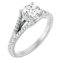 18ct White Gold - Round cut Lab Grown Accented Diamond Ring
