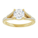 18ct White Gold - Round cut Lab Grown Accented Diamond Ring