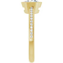 18ct White Gold - Round cut Lab Grown Accented Diamond Ring