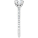 18ct White Gold - Round cut Lab Grown Accented Diamond Ring