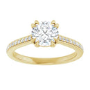 18ct White Gold - Round cut Lab Grown Accented Diamond Ring