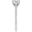 18ct Yellow Gold - Cushion & Round cut Lab Grown Accented Diamond Ring