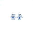 18ct White Gold Sapphire & Diamond Stud Earrings