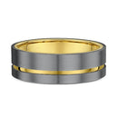 Tantalum & 9ct Rose Gold Men Wedding Ring