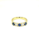 18ct YG Sapphire & Diamond Ring