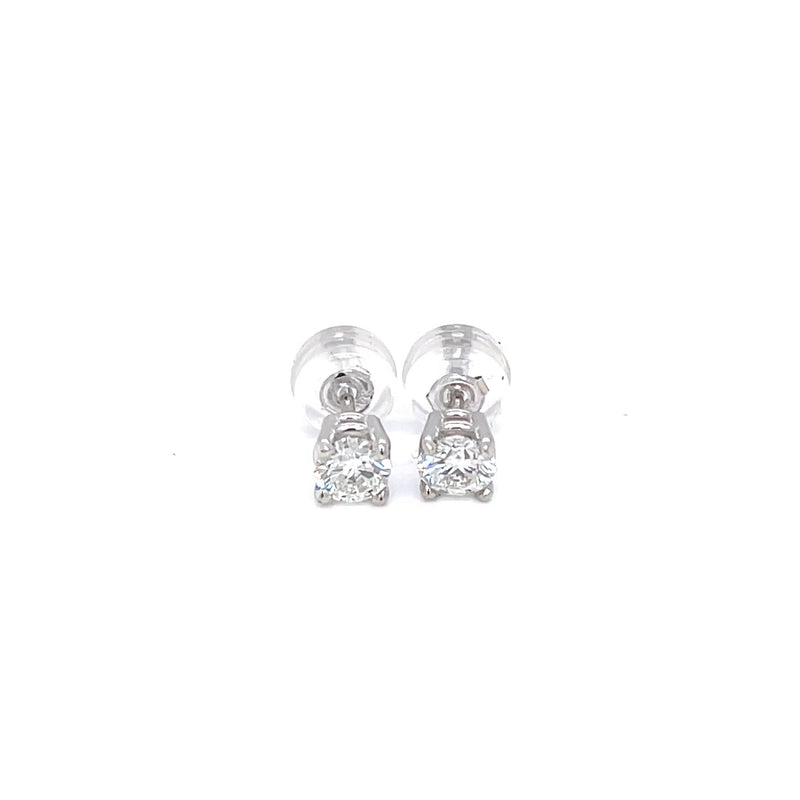 18ct White Gold Diamond Stud Earrings