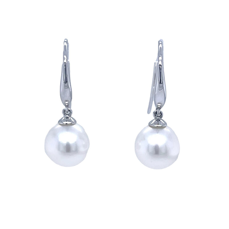 9ct White Gold Australian South Sea Pearl Earrings