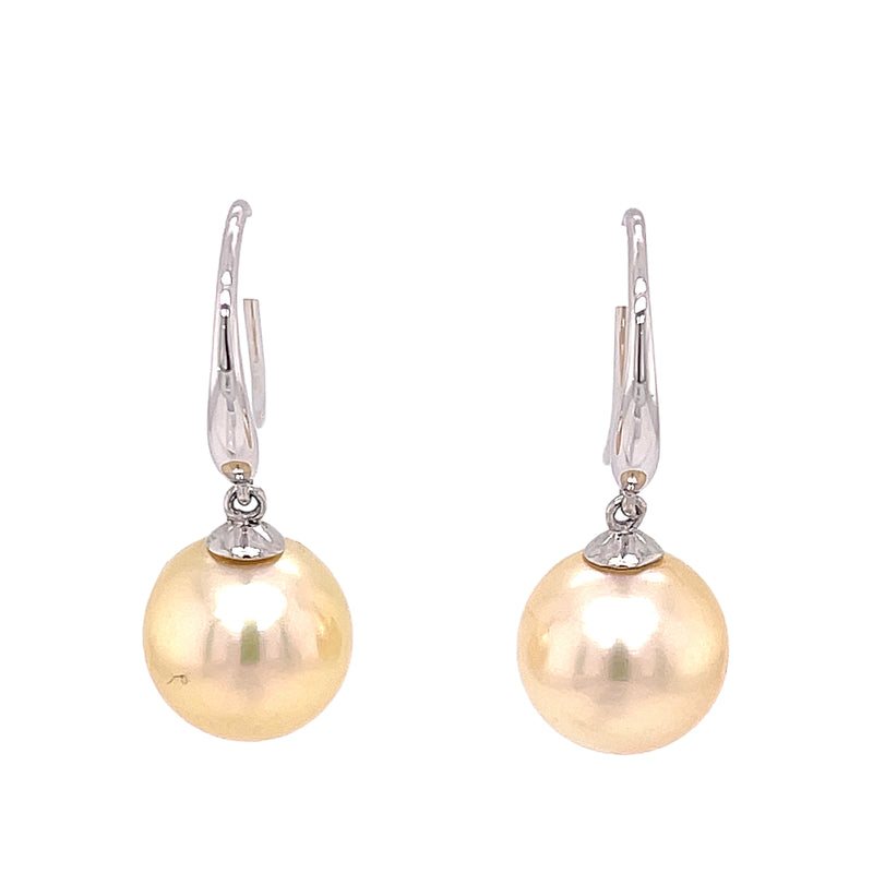 9ct White Gold Australian South Sea Pearl Earrings