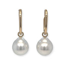 SOLD - 9ct YG Huggie Earrings with Australian south sea Pearl