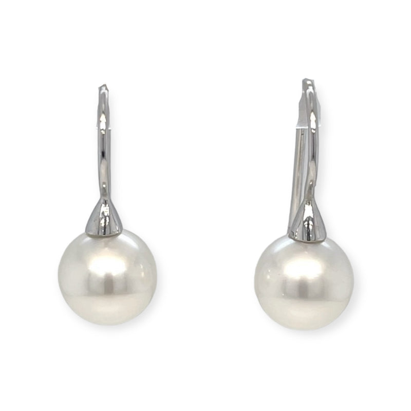 18ct WG Australian south sea Pearl Earrings