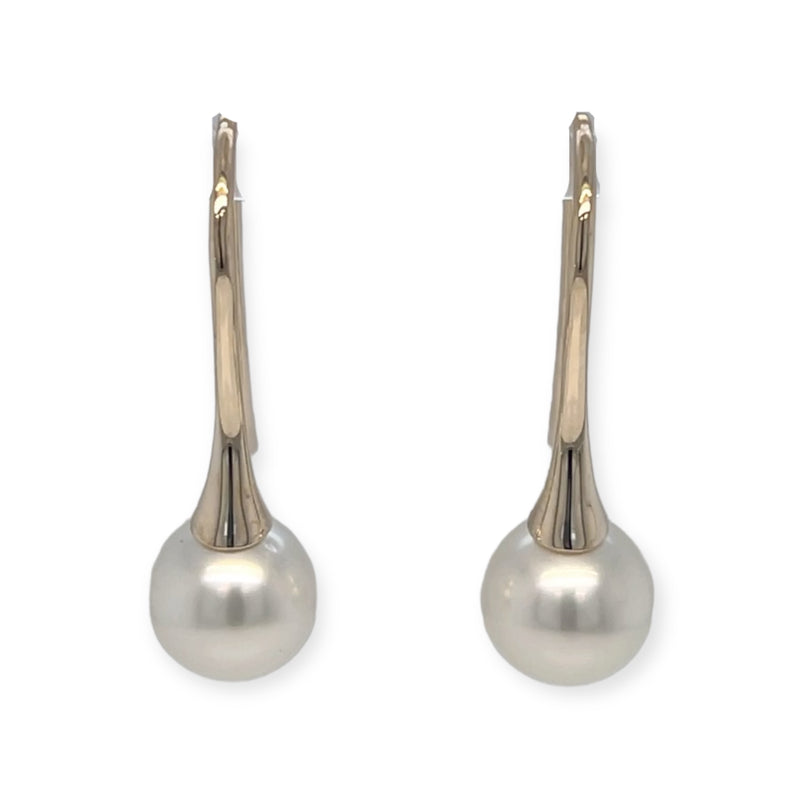 9ct YG Australian south sea Pearl Earrings