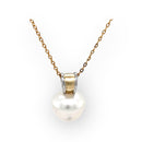 Platinum & 18ct Yellow Gold Australian South sea Pearl Pendant