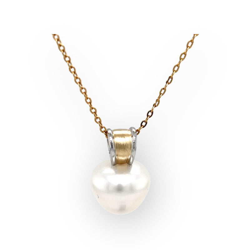 Platinum & 18ct Yellow Gold Australian south sea Pearl Pendant