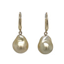 SOLD - 9ct Yellow Gold Australian South Sea Pearl Earrings