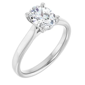 18ct White Gold - Solitaire Round cut Lab Grown Diamond Ring