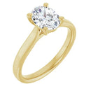 18ct Yellow Gold - Solitaire Oval cut Lab Grown Diamond Ring
