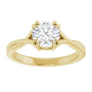 18ct Yellow Gold - Solitaire Round cut Lab Grown Diamond Ring