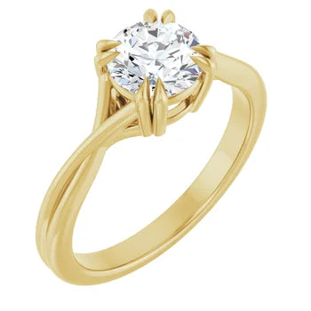 18ct Yellow Gold - Solitaire Round cut Lab Grown Diamond Ring