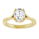 18ct White Gold - Solitaire Oval cut Lab Grown Diamond Ring