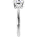 18ct White Gold - Solitaire Oval cut Lab Grown Diamond Ring